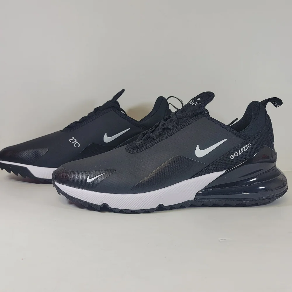 Nike Air Max 270 G Golf Shoes Black White CK6483-001 Men's Sizes New - Picture 2 of 9